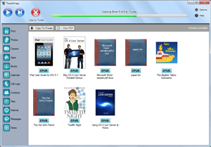 TouchCopy Books feature screenshot