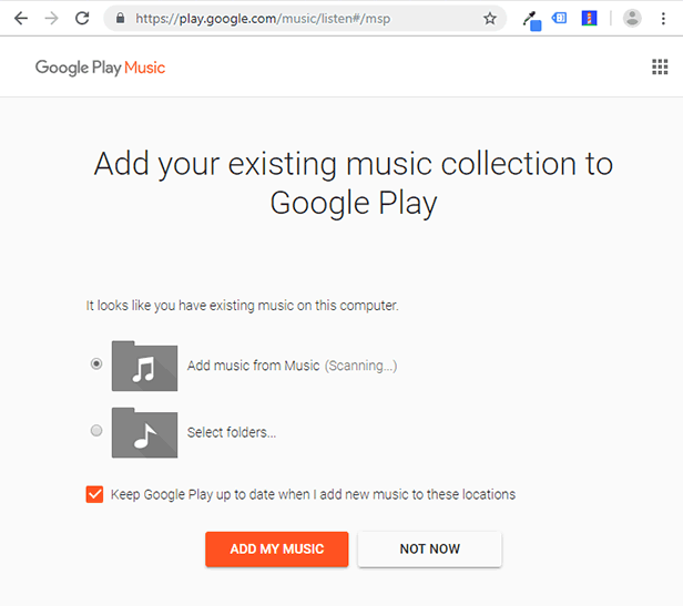 Add music to Google Play Music