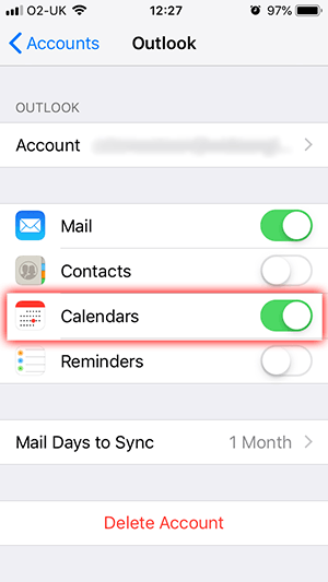 how to add calendar in outlook iphone