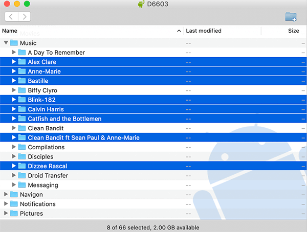 Transfert de musique à partir d’Android vers Mac à l’aide de « Android File Transfer »