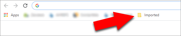 Imported Chrome Bookmarks folder