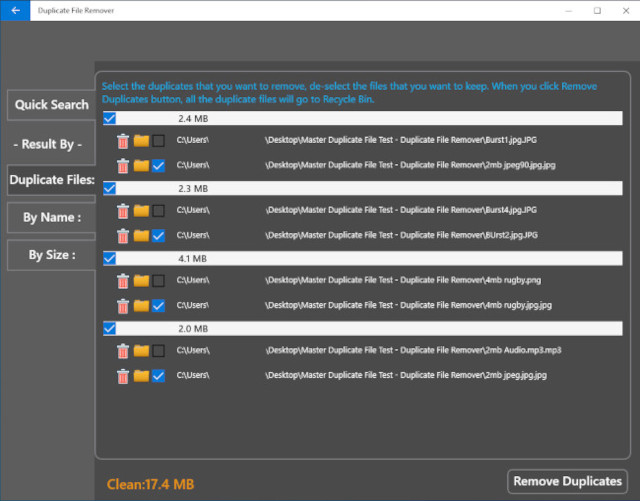 Duplicate Remover app