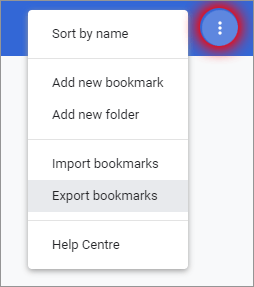 Export Chrome Bookmarks