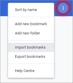 Import Chrome Bookmarks