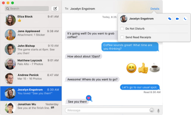 viewing iphone messages in mac messages app
