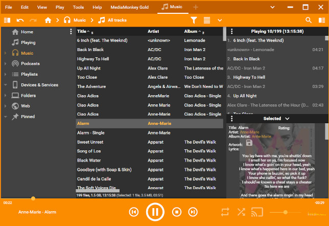 MediaMonkey music player for Windows