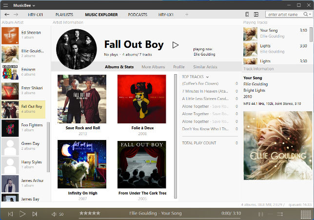 MusicBee music player for Windows