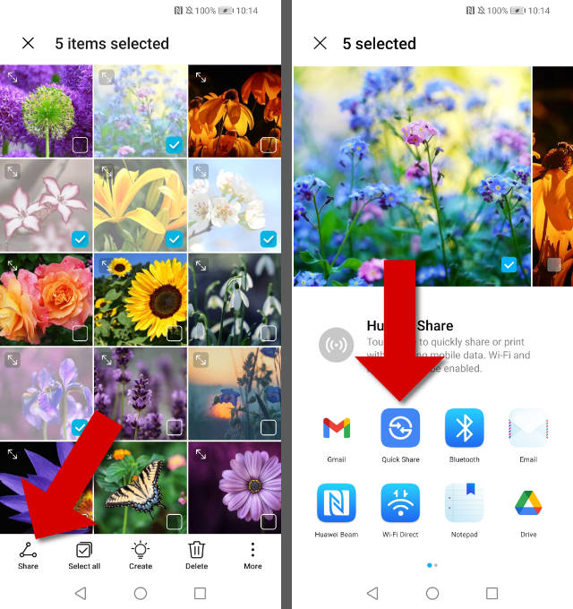 Transfer photos from Android to Android using Nearby Share