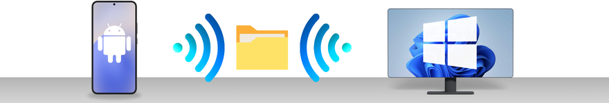 Transfer files from Android to PC Wi-Fi