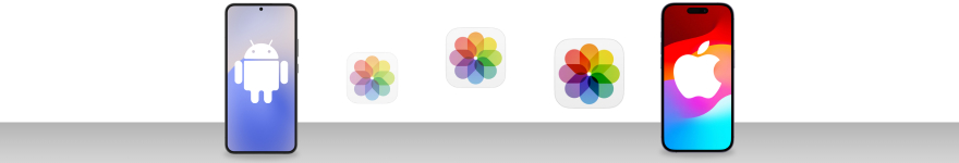 Transferring photos from Android device to an iPhone