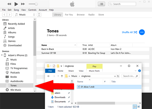 how to transfer ringtones from iPhone to iPhone
