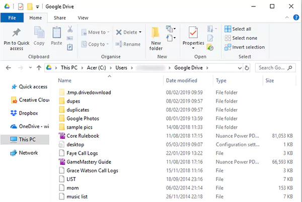 download files from google drive to