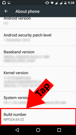 Enable Android Developer Mode
