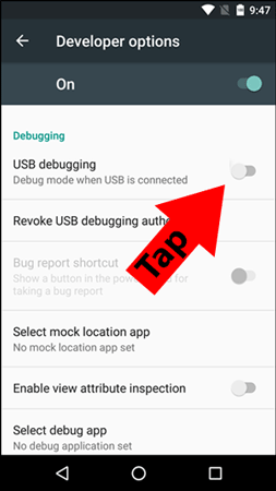 Enable Android USB Debugging