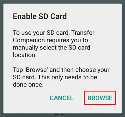 Browse Android SD Card