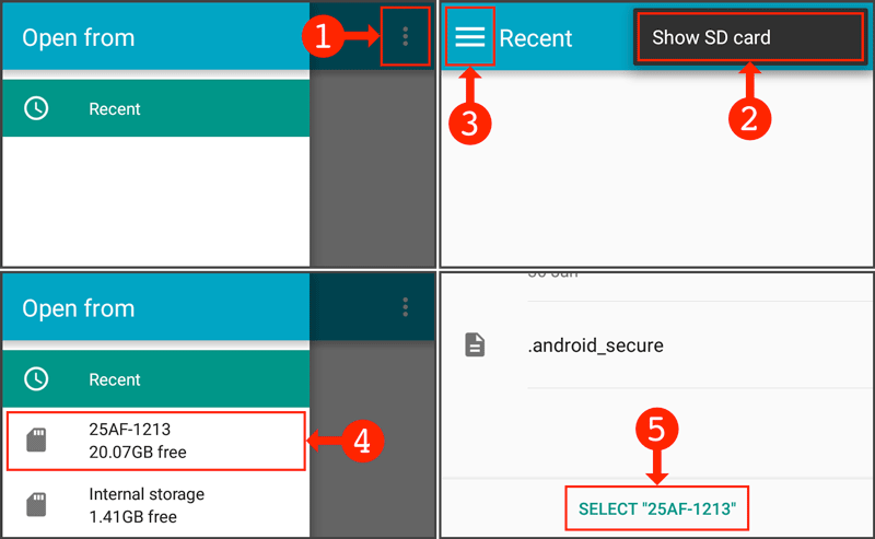 Inhalte auf SD-Karte kopieren Android