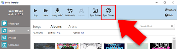 Sync iTunes with Android