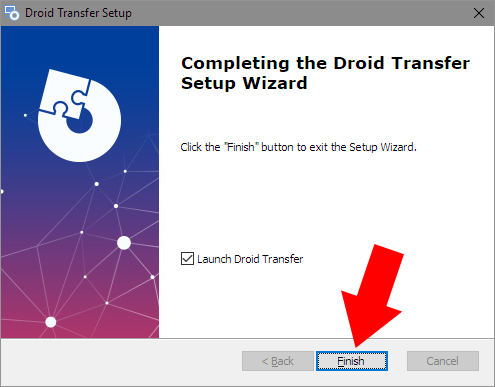 Droid Transfer installer step 2
