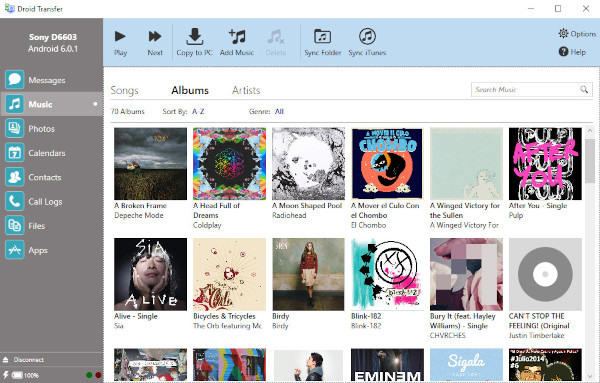 Transfer music and more from android to pc