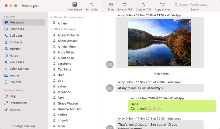 save text messages from iphone to mac for free