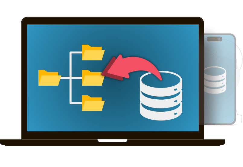 Extracting data from iPhone backup on computer with iBackup Extractor
