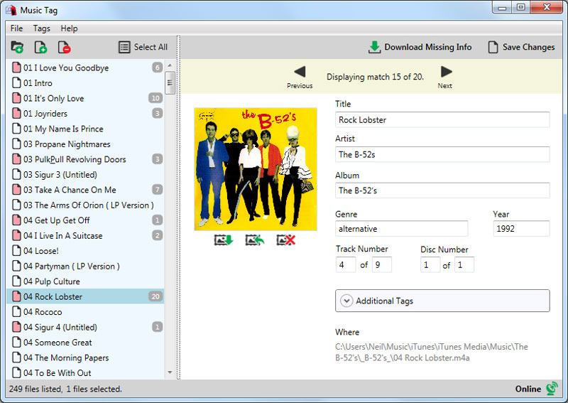 music tag
