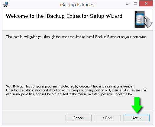 iBackup Extractor installer