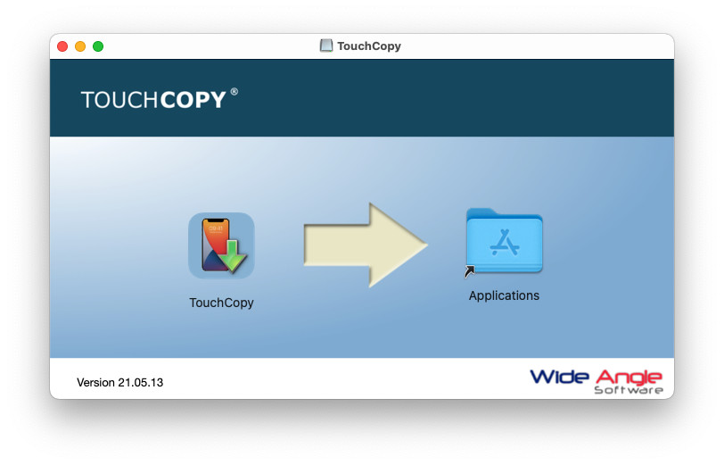 TouchCopy installer download to your Mac