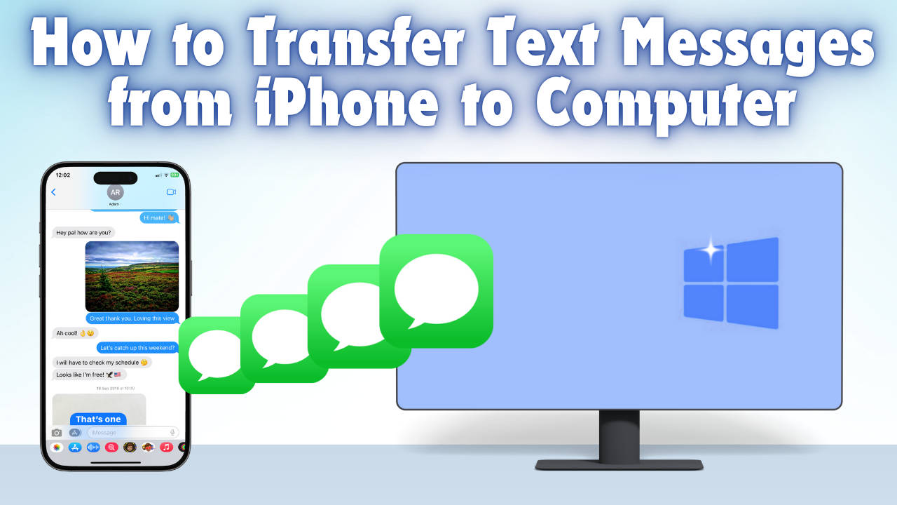 how to download texts from iphone to pc