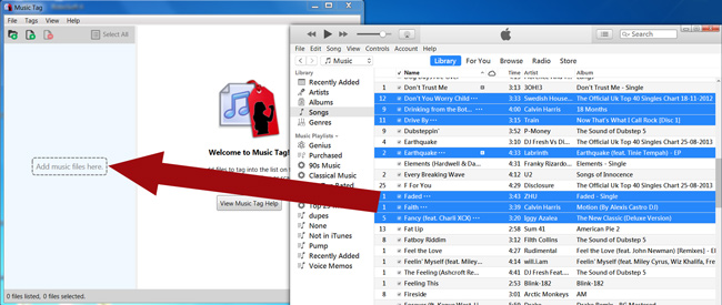 Add iTunes files to Music Tag