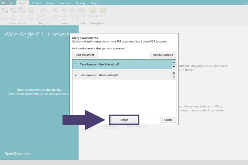 How to merge PDF files