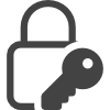 Lock and key icon