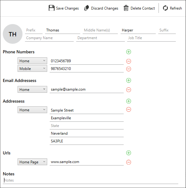 Edit Android contacts