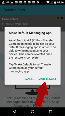 Restore Messages to Android