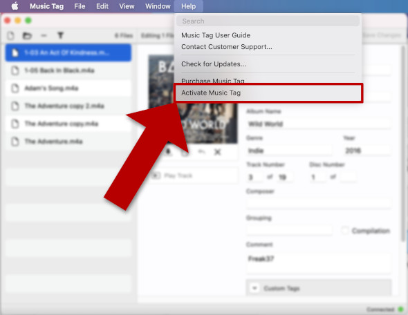 How to activate Music Tag on Mac