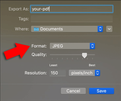 PDF omzetten naar JPEG Mac