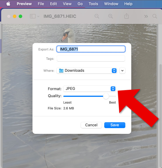 Convert HEIC to JPG on Mac