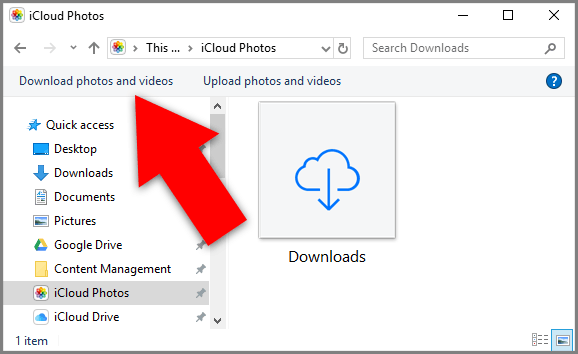 Download photos from iCloud to PC