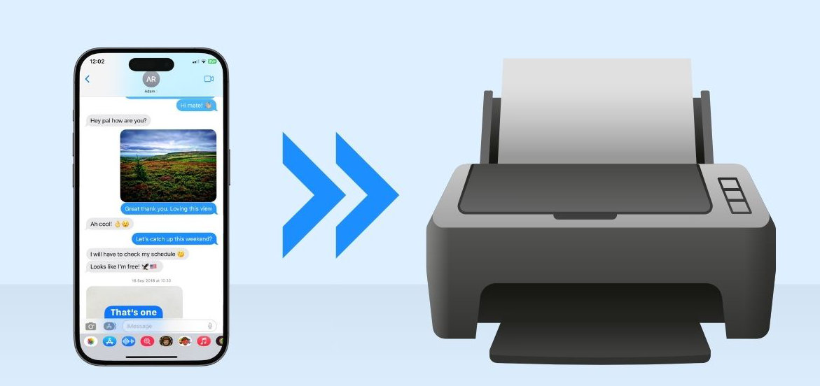 How to print out iPhone messages and WhatsApp conversations