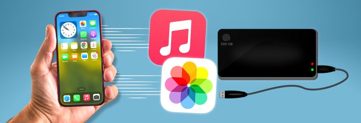 Transfer Photos and Music from iPhone To External Hard Drive