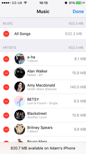How to delete songs from iPhone - all music