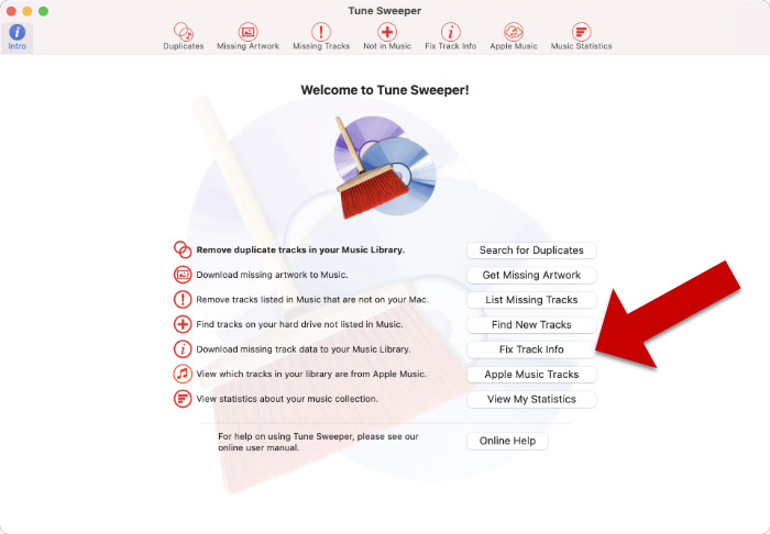 Fix Track information in macOS Music app with Tune Sweeper