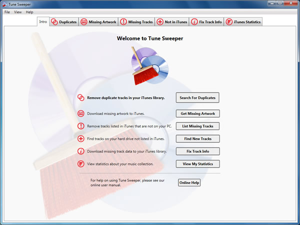 Use Tune Sweeper to delete duplicates from iTunes