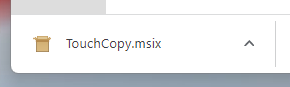 Launch the TouchCopy installer from your browser