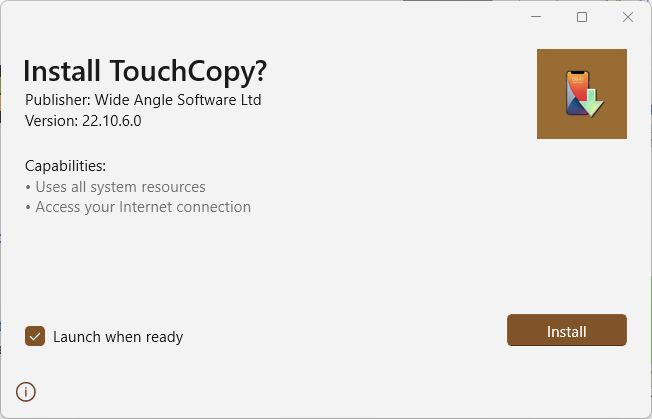 TouchCopy installer