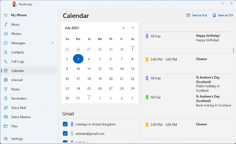 Transfer Calendars from iPhone to Android