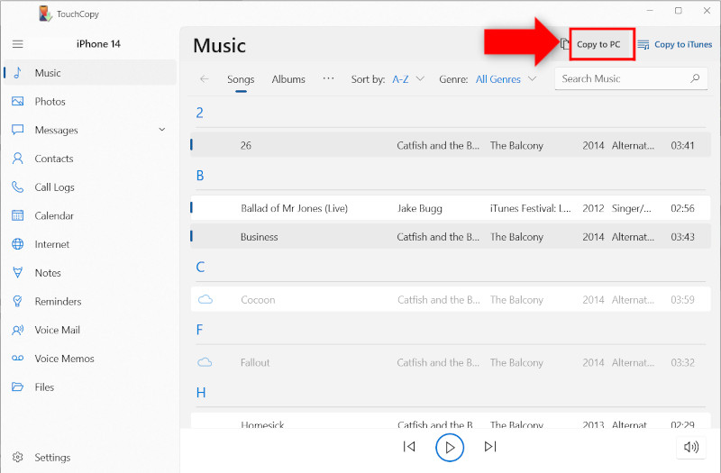 Copy Music from iPhone to Computer