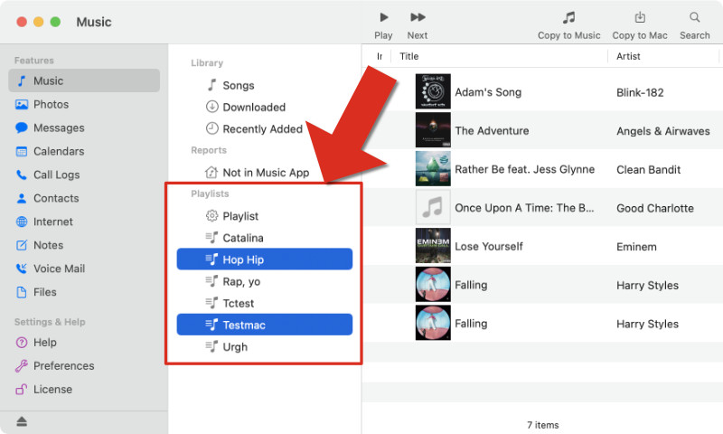 Copying iPhone playlists to Mac Music app with TouchCopy