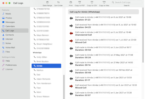 iPhoneからMacへ通話履歴をコピーする方法