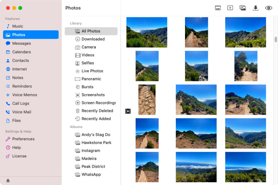 Transfer iPhone photos to external hard drive on Mac
